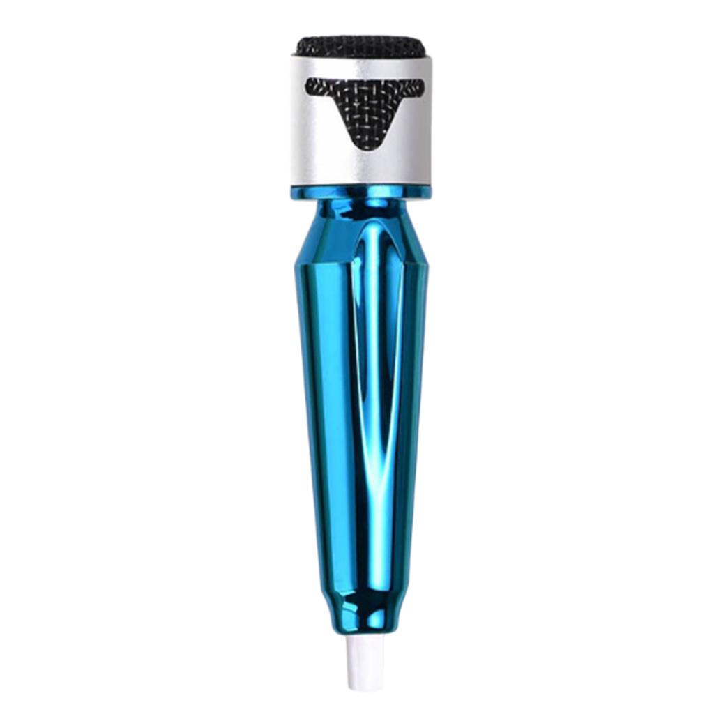 Portable Mini Wired Phone Stereo Microphone for Chatting Singing Blue
