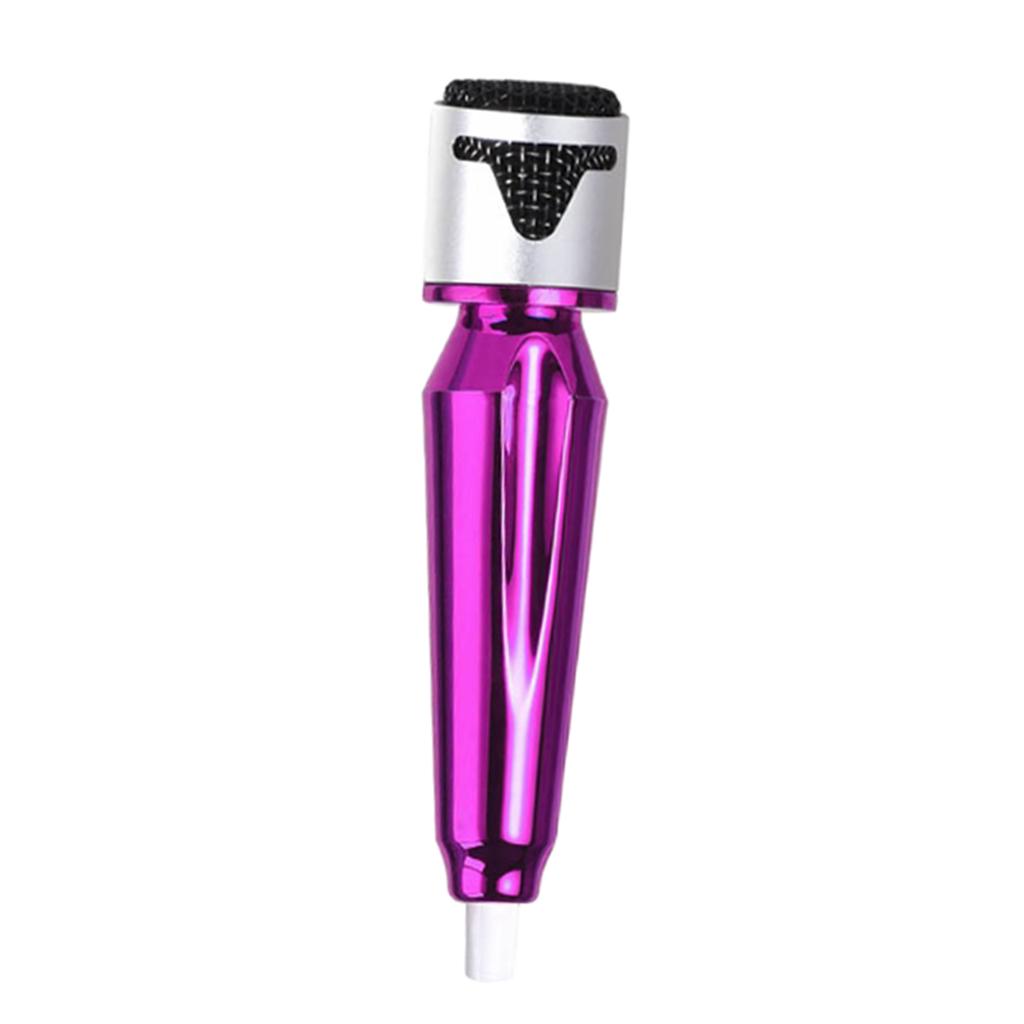 Portable Mini Wired Phone Stereo Microphone for Chatting Singing Purple