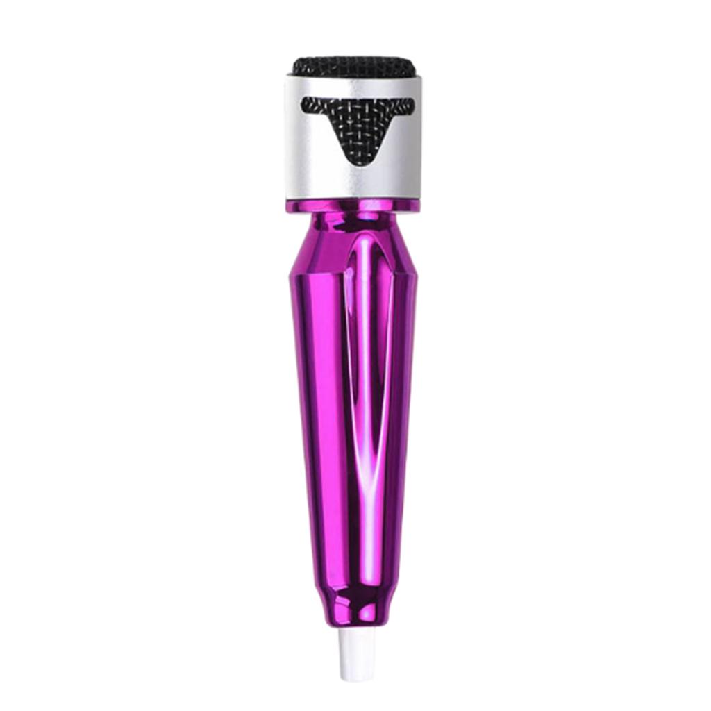 Portable Mini Wired Phone Stereo Microphone for Chatting Singing Purple