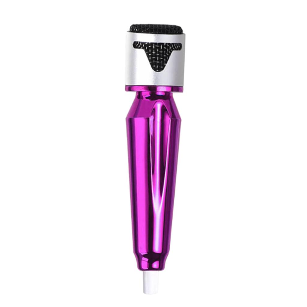 Portable Mini Wired Phone Stereo Microphone for Chatting Singing Purple