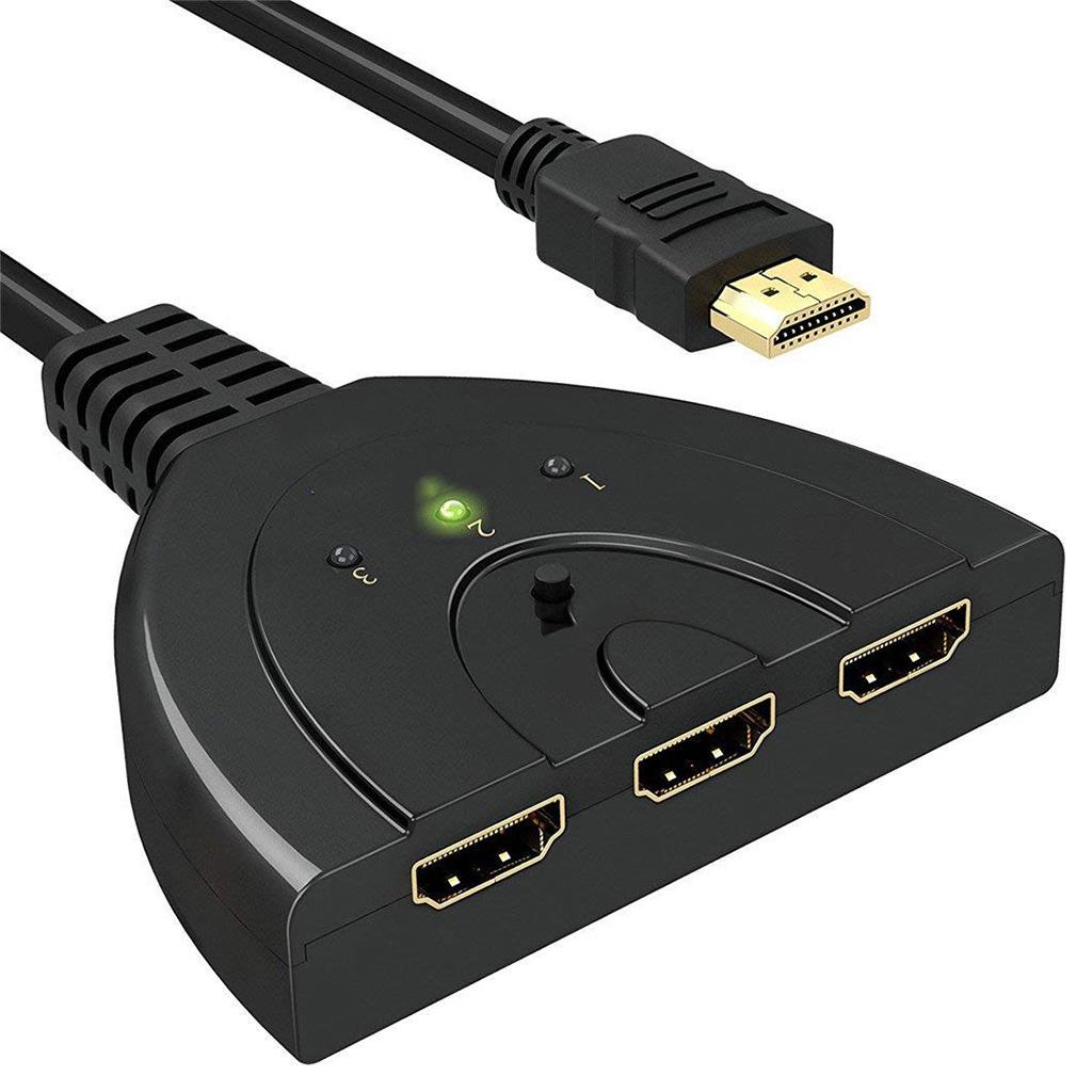 3 Port 1080P HDMI AUTO Switch Splitter Switcher HUB Box Cable for DVD HDTV