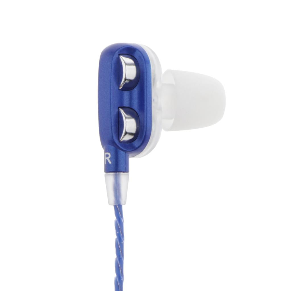 HEAVY DEEP BASS In-ear Earphones Headphones Metal Headsets Blue