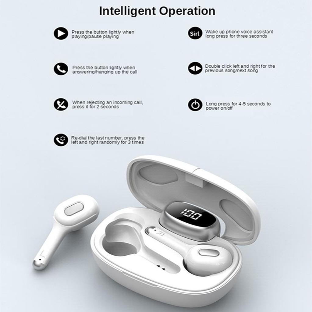 TWS Earbuds Wireless Translation Earphone Black without Translation Function