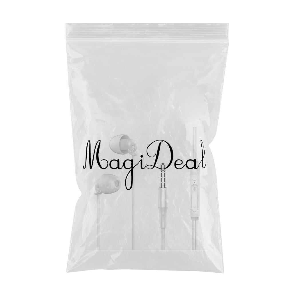 3.5mm Sleep Earplugs Earphone  white with Volume Control Mic