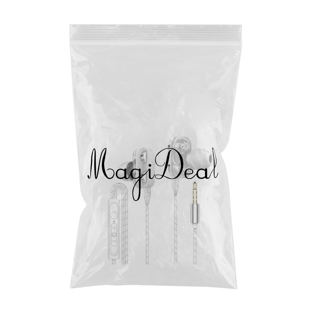 Dual Driver In-Ear Earphones Type C Stereo Headphones with 120cm Cable White