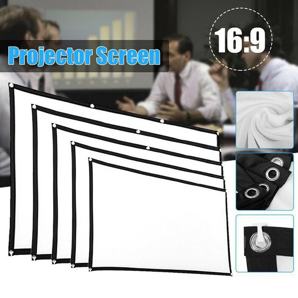 Portable Folding Projector Screen Home Theater Outdoor Camping 120 inch 4:3
