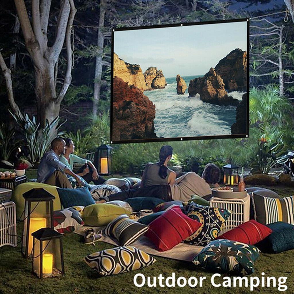 Portable Folding Projector Screen Home Theater Outdoor Camping 120 inch 16:9