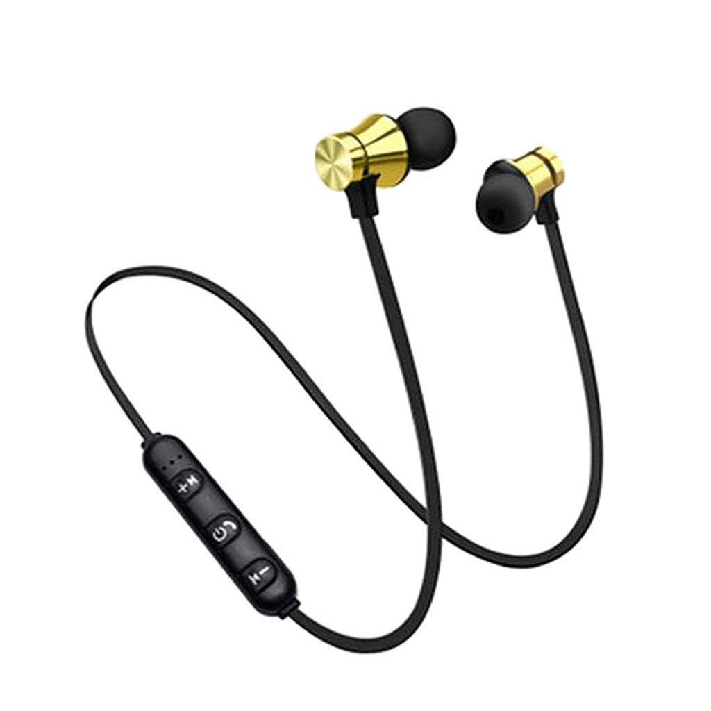 Magnetic Bluetooth In-ear Earphone Sport  Golden