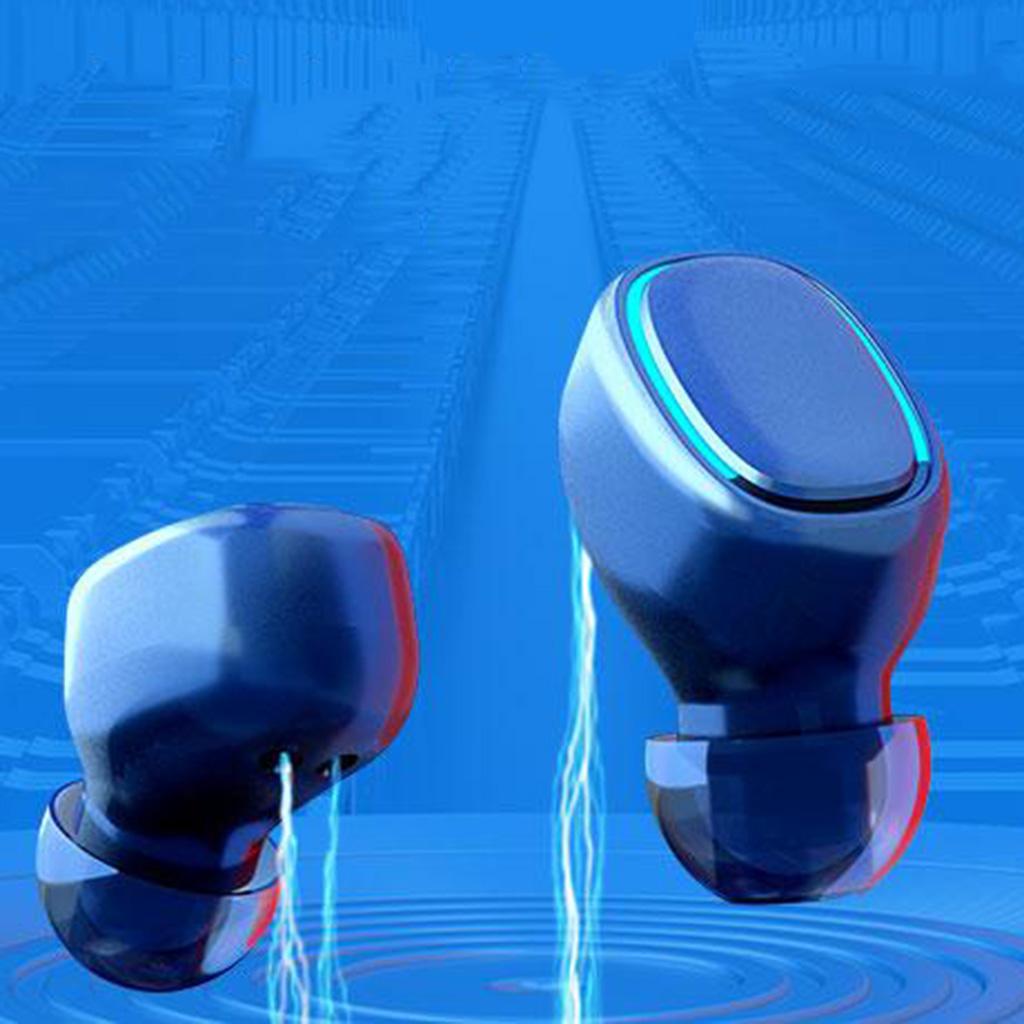 TWS Binaural Wireless Bluetooth 5.0 Sports Earbuds LED Power Display White