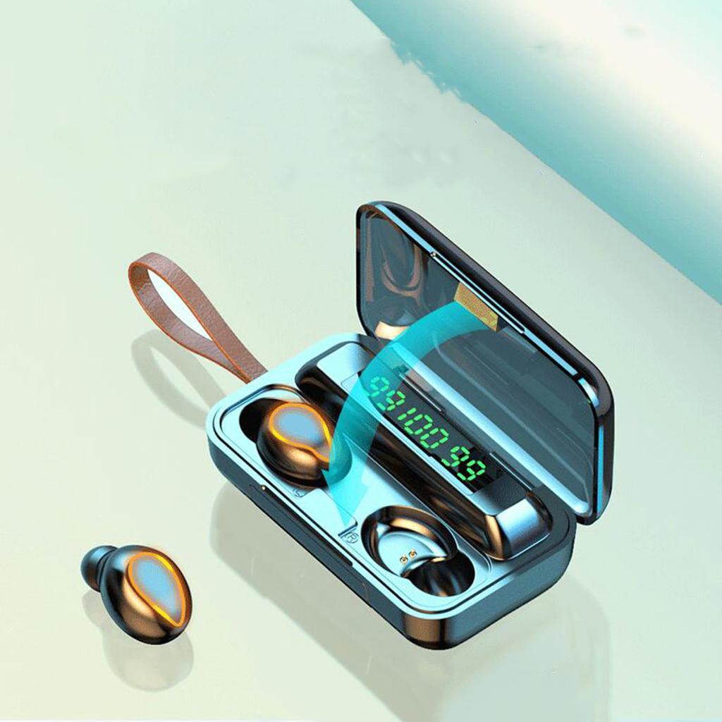 F9 TWS5.0 Stereo Wireless Earbuds with Large Capacity LED Display Case