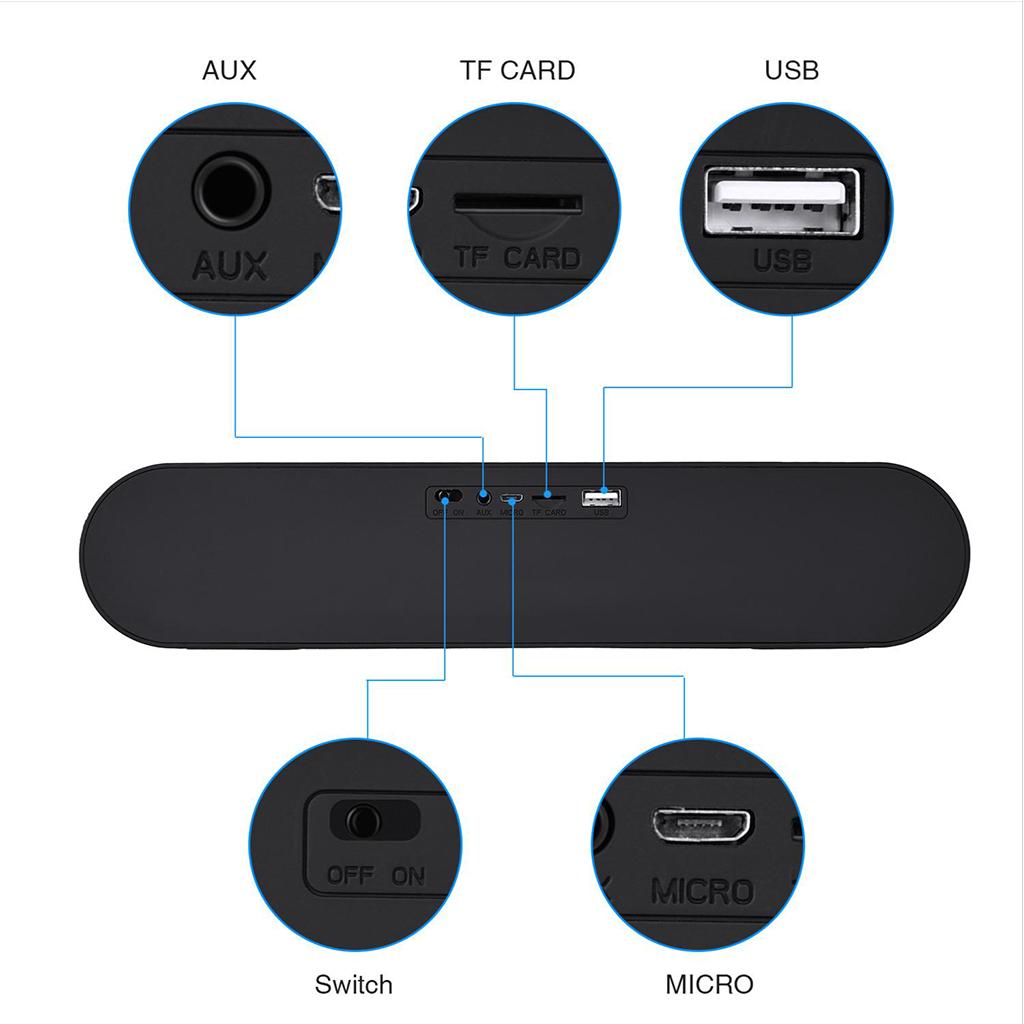 F1 Plus Wireless Bluetooth Speaker Sound box HiFi Bass Loudspeaker Red