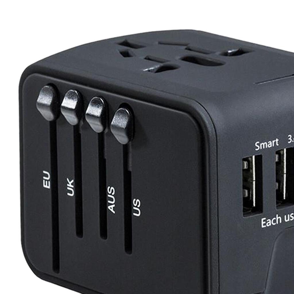 Universal Travel Power Adapter 4 USB International Wall Power Plug Converter
