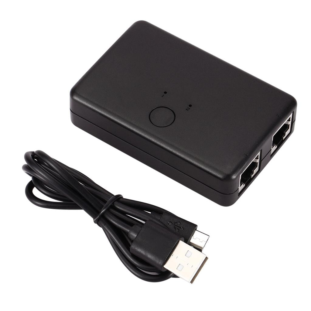 2 Ports RJ45 Lan Hub Network Switch Ethernet Adapter Splitter For Computer