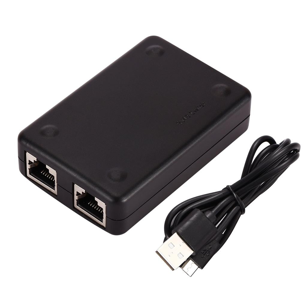 2 Ports RJ45 Lan Hub Network Switch Ethernet Adapter Splitter For Computer