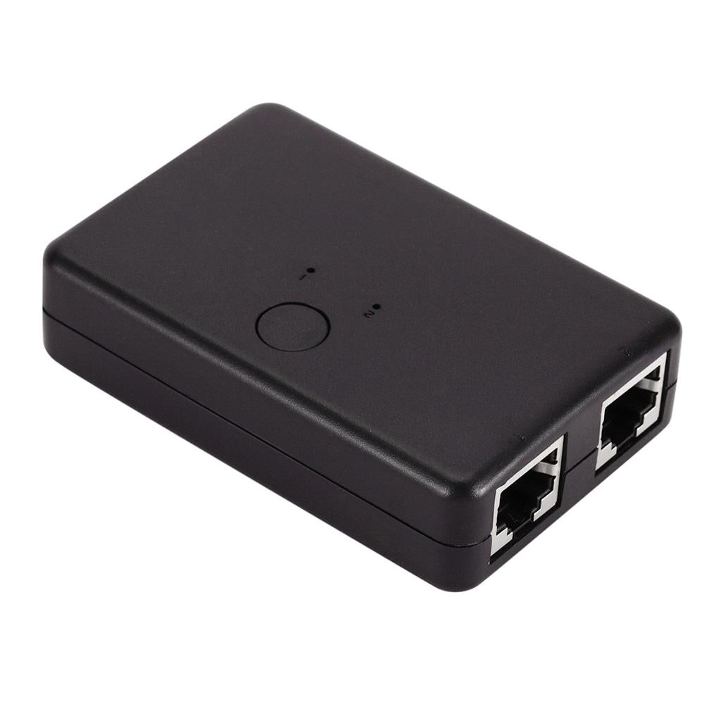 2 Ports RJ45 Lan Hub Network Switch Ethernet Adapter Splitter For Computer