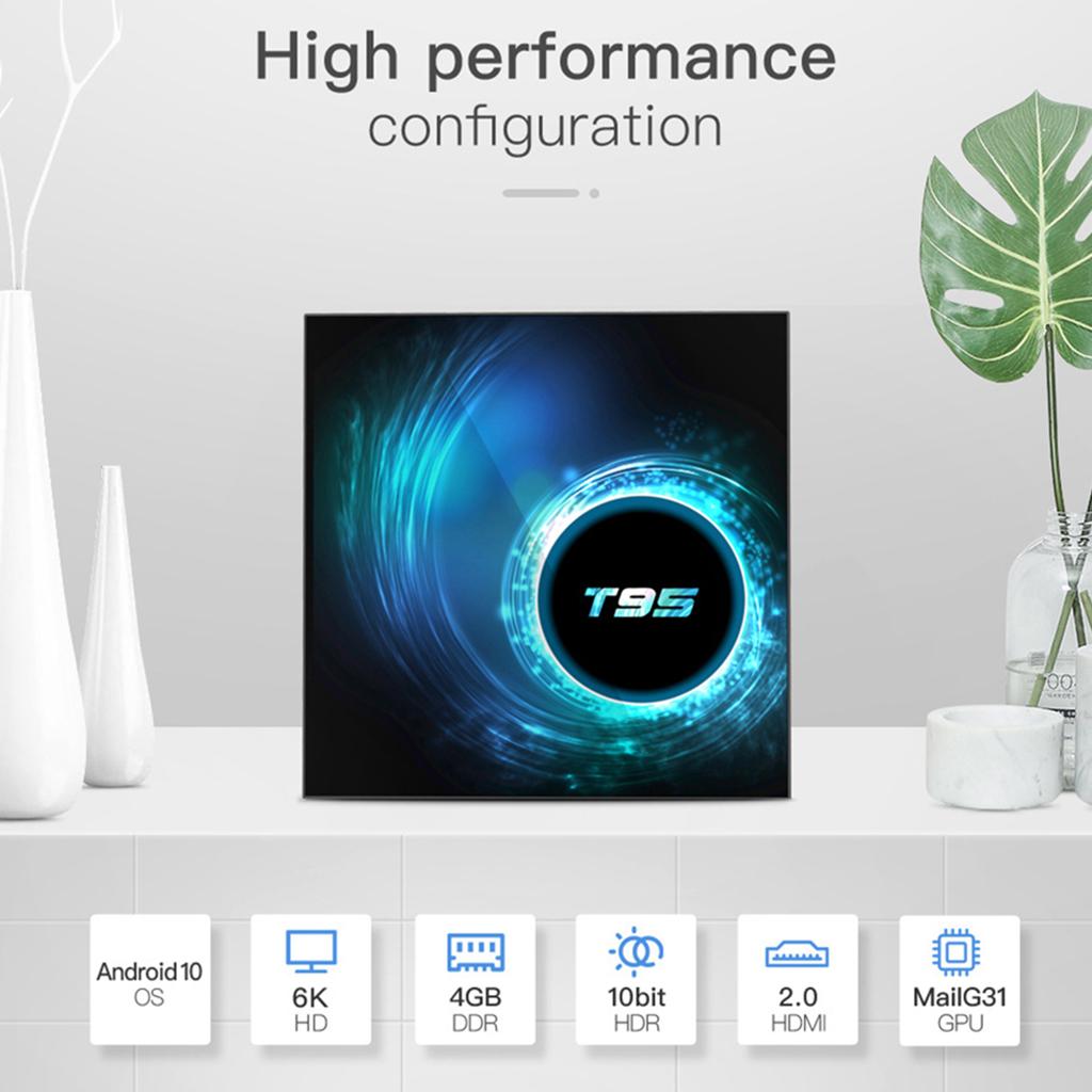 Quad Core Smart Media Player Digital STB 4GB+64GB US Plug Single Frequency