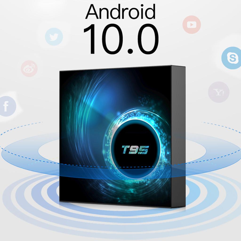 Quad Core Smart Media Player Digital STB 4GB+64GB UK Plug Single Frequency