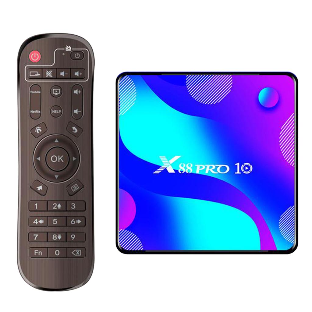 4K Ultra HD X88 PRO 10 Quad Core Smart Media Player 4G+32G US Plug