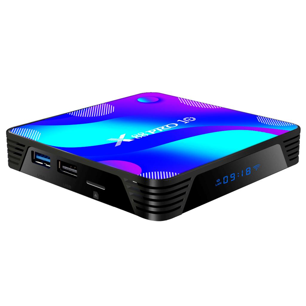4K Ultra HD X88 PRO 10 Quad Core Smart Media Player RK3318  4G+64G EU Plug