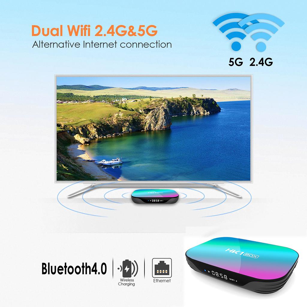 32/64/128GB STB S905X3 Quad Core WiFi BT 2.4/5G 8K Media 4+32g UK Plug