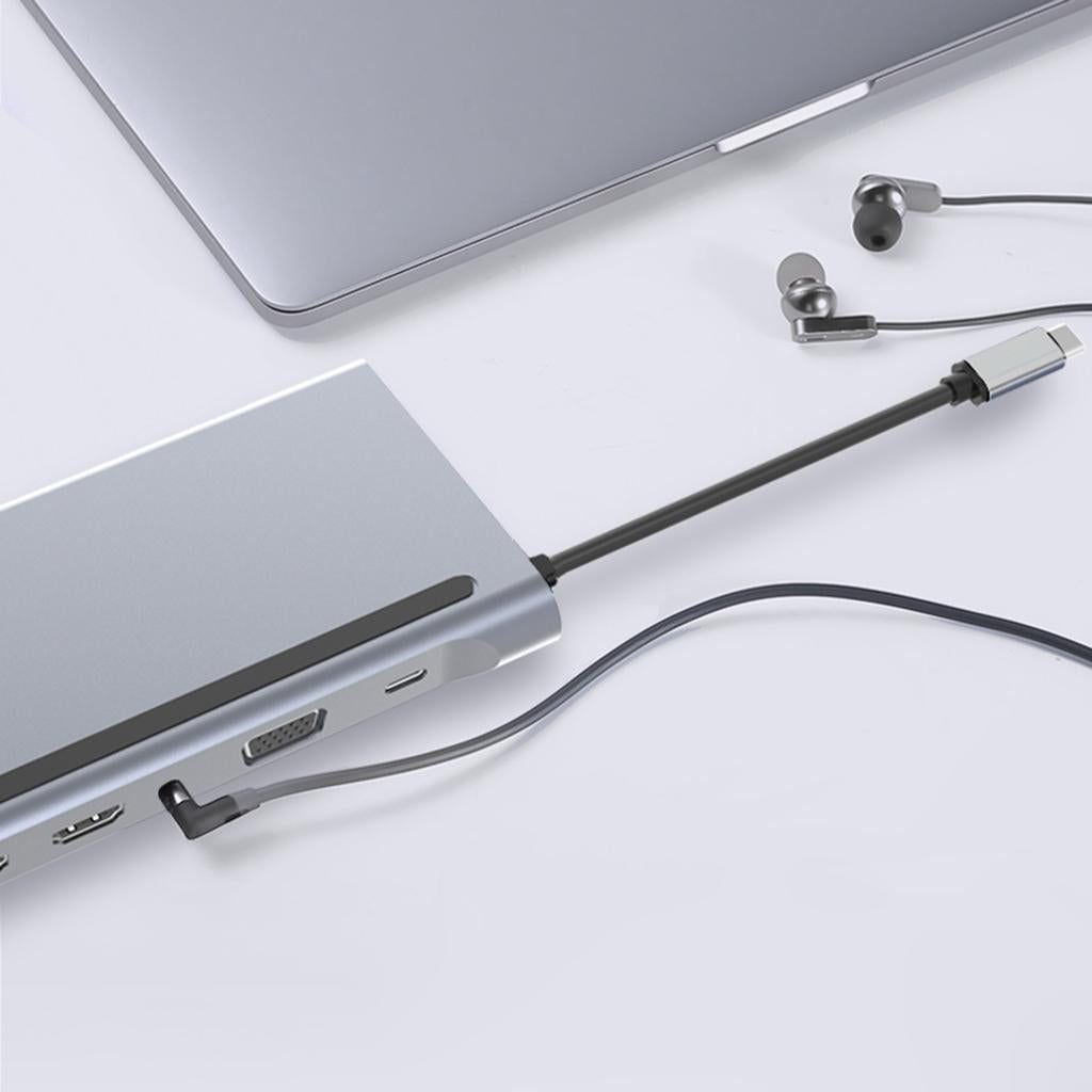 USB Type C 3.0 to HDMI 12 in 1 Hub Adapter (HDMI + USB3.0 + USB2.0 + VGA )