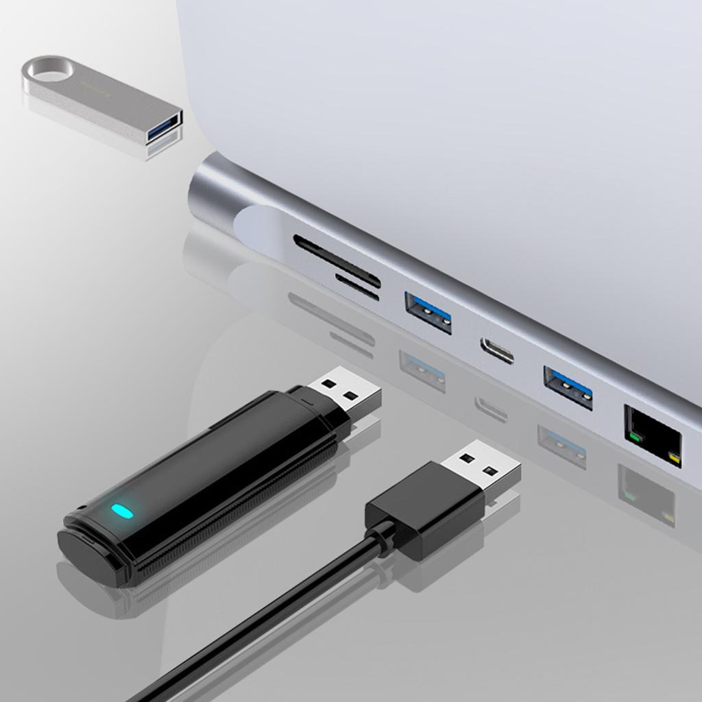 USB Type C 3.0 to HDMI 12 in 1 Hub Adapter (HDMI + USB3.0 + USB2.0 + VGA )