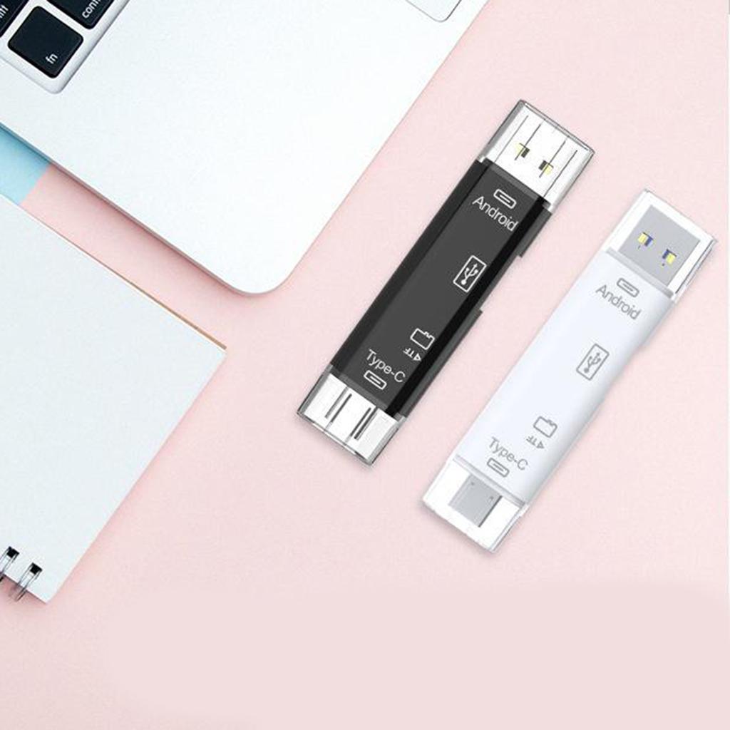 Memory Card Reader Micro USB OTG Adapter TF Card Adapter White