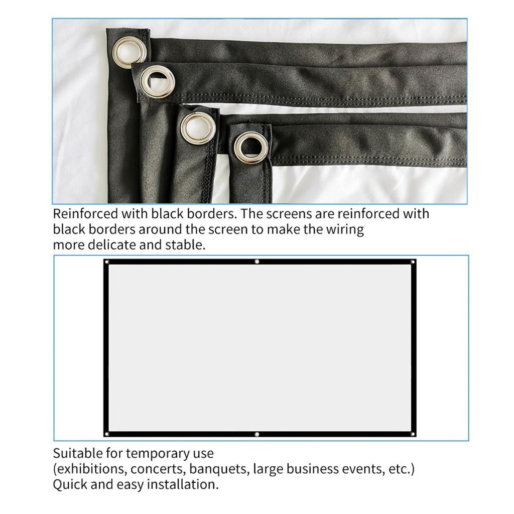 Foldable Movie Projection Screen for Home Theater 100 in(203x152cm) 4:3