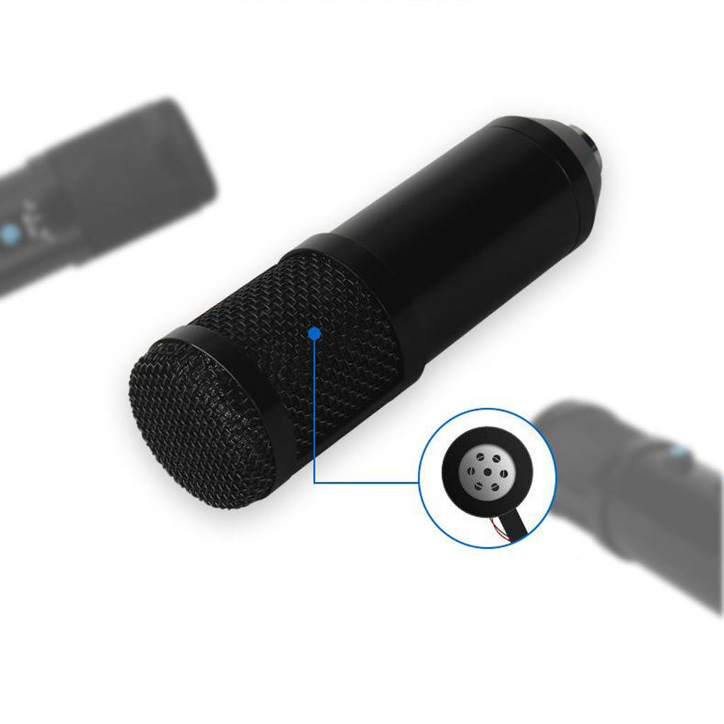 Condenser Microphone Kit for Studio Recording Black B with Sound Card
