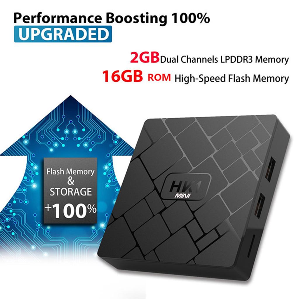 2GB+16GB STB HK1 RK3229 Quad Core WiFi 2.4G 4K HD Media Player EU Plug