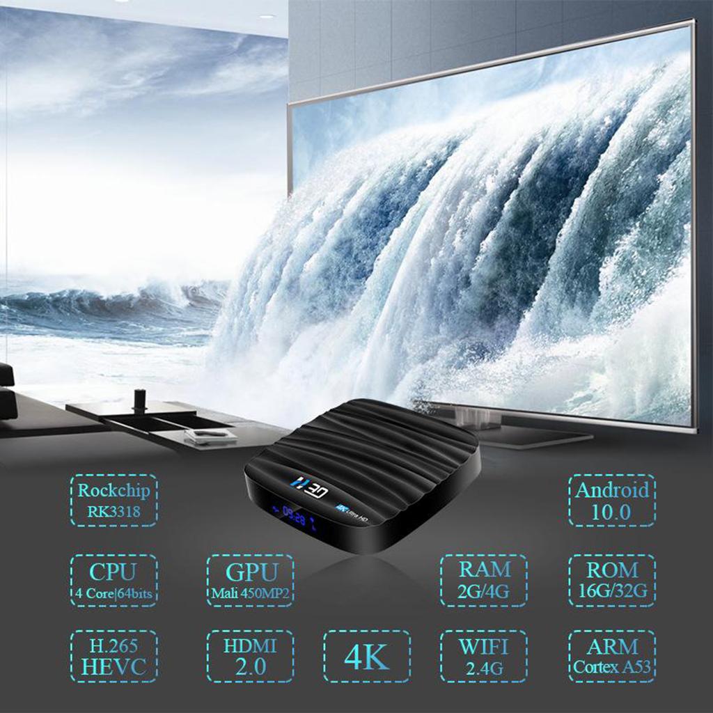 Android 10 Media Player 3D Video Wifi Bluetooth Smart Top Box 2GB+16GB AU