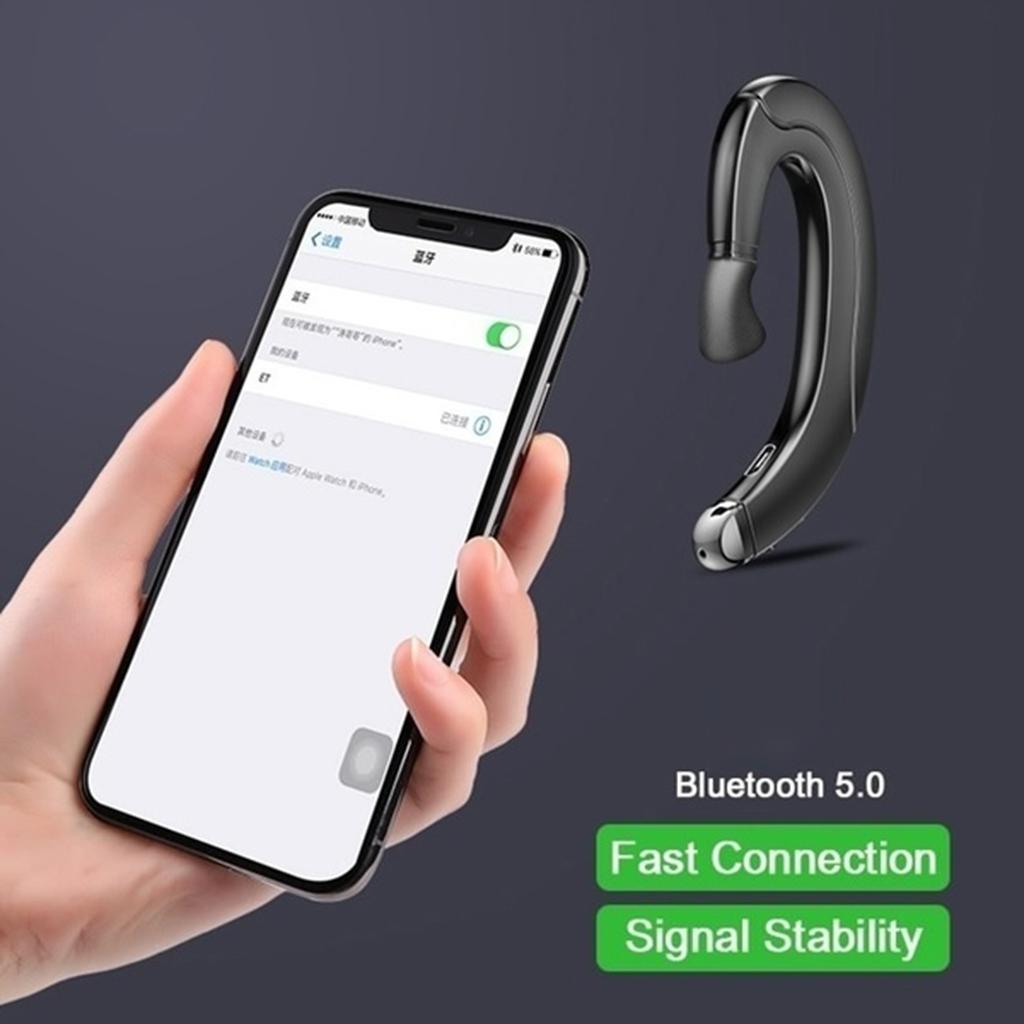F88 Bone Conduction Bluetooth Ear-Hook Single Headphone  blue