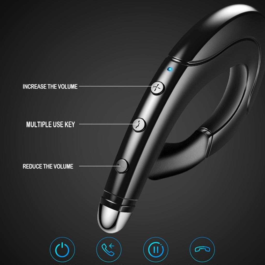 F88 Bone Conduction Bluetooth Ear-Hook Single Headphone  blue