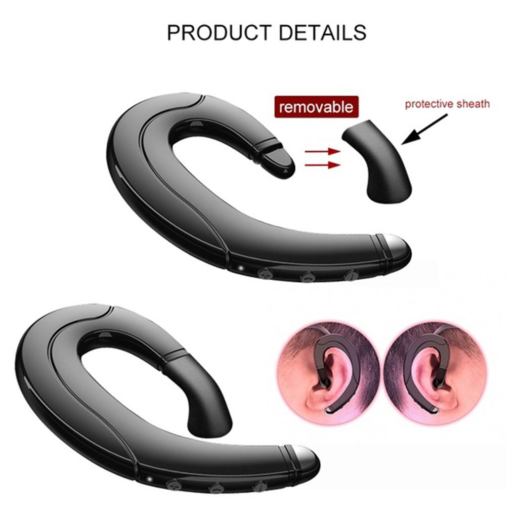 F88 Bone Conduction Bluetooth Ear-Hook Single Headphone  red