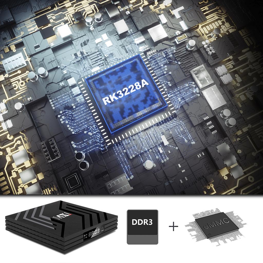 Android 9.0 Media Player 3D Video Wifi Bluetooth Smart Top Box 1+8G EU