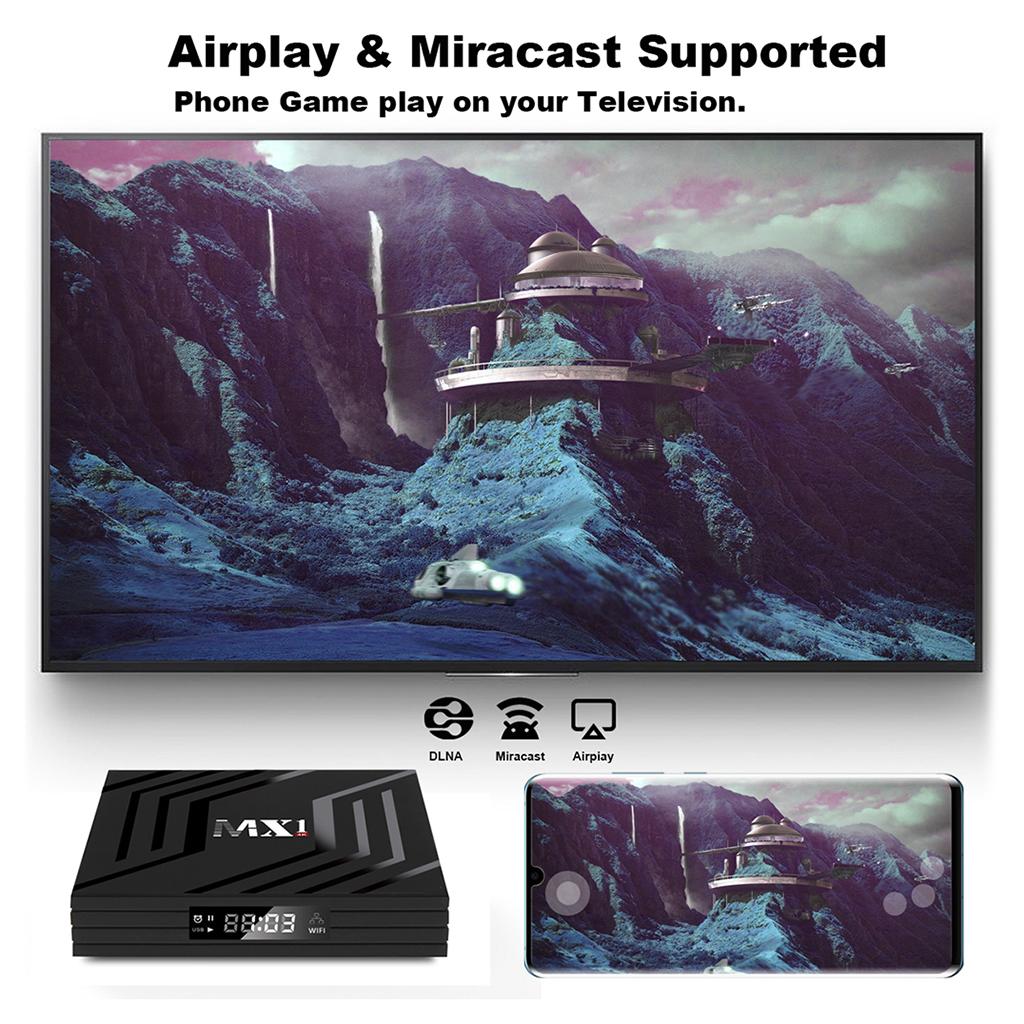 Android 9.0 Media Player 3D Video Wifi Bluetooth Smart Top Box 1+8G UK