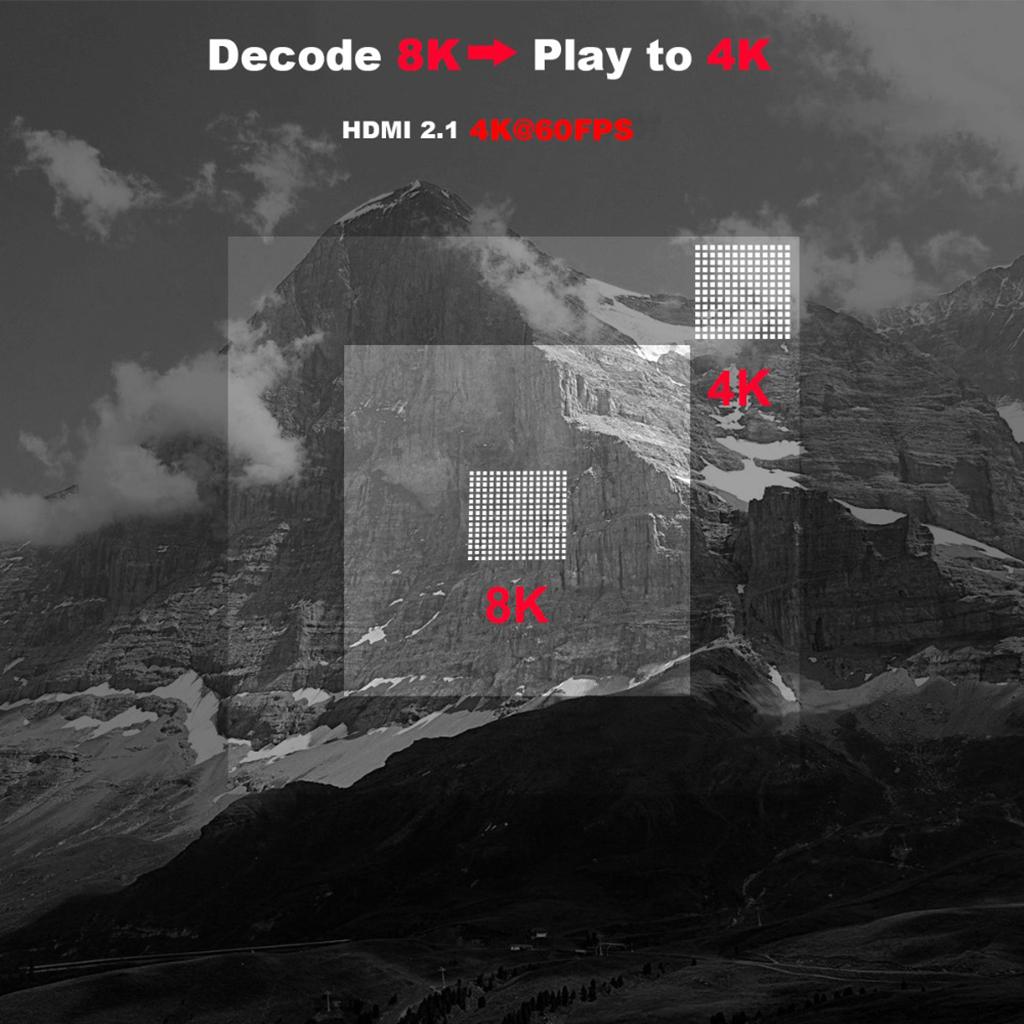 Quad Core WiFi 4K STB RGB Light Android Wifi Media Player UK Plug 4+32GB