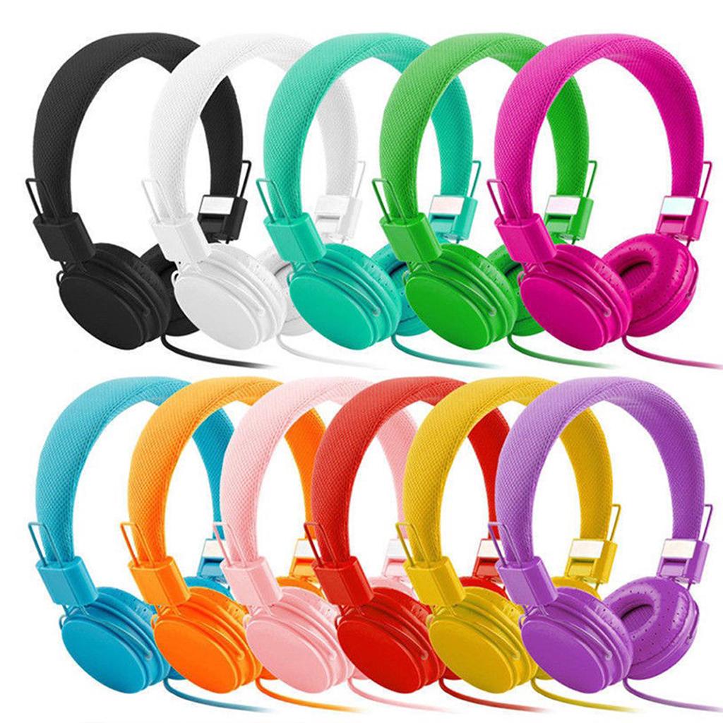 EP05 3.5mm Wired Headphones w/ Mic Headset For Phone Computer PC Blue