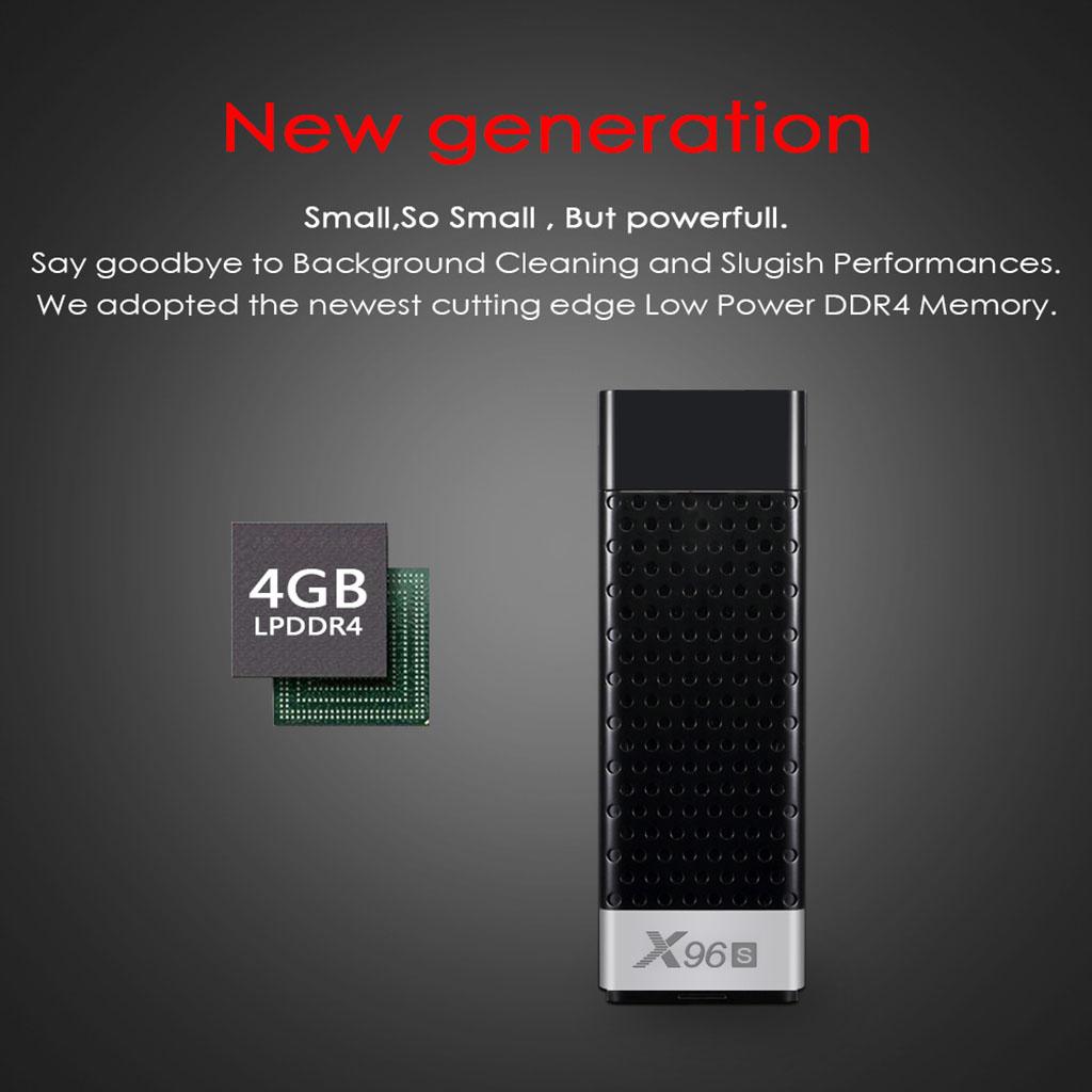 96S 4K WiFi TV Stick Dongle Quad Core Media Player UK Plug 2+16G