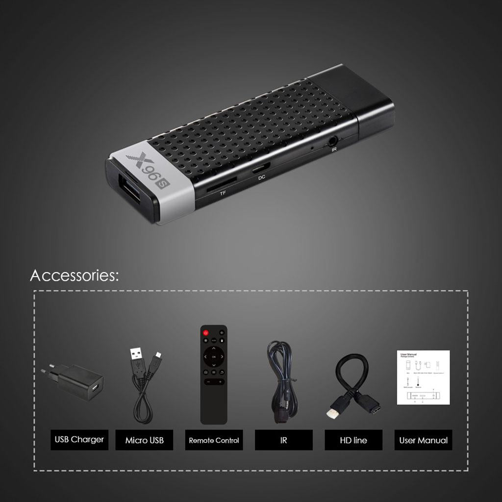 96S 4K WiFi TV Stick Dongle Quad Core Media Player UK Plug 2+16G