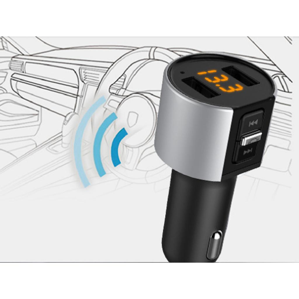 USB 5V 3.4A 2.4A & 1A LCD Car  FM Transmitter Radio Adapter Kit