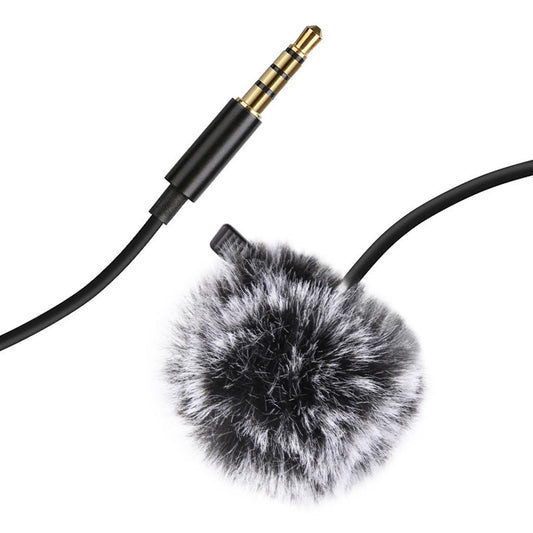 Clip-on Lapel Mini Lavalier Mic Microphone For Phone 3.5mm Jack 6M