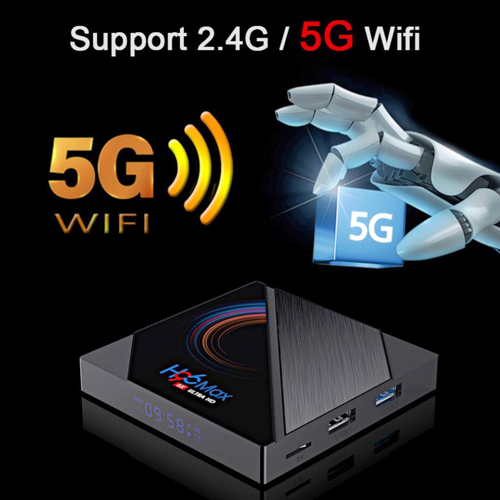 H96 MAX H616 Android 10 TV 5G 6K Media Player Wifi Quad Core Smart 4G+32G