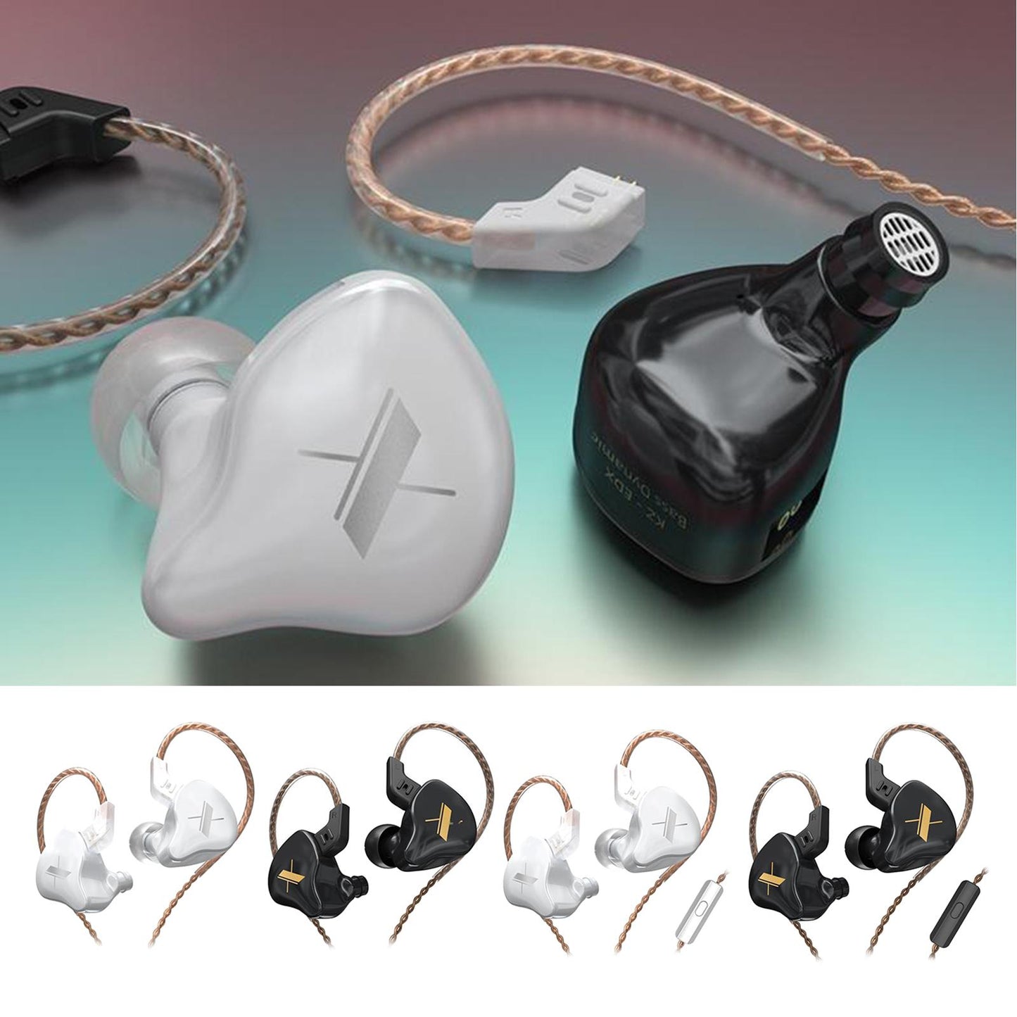 KZ  1DD Earphone In-Ear Earbud 10mm Dynamic Driver  white  no mic