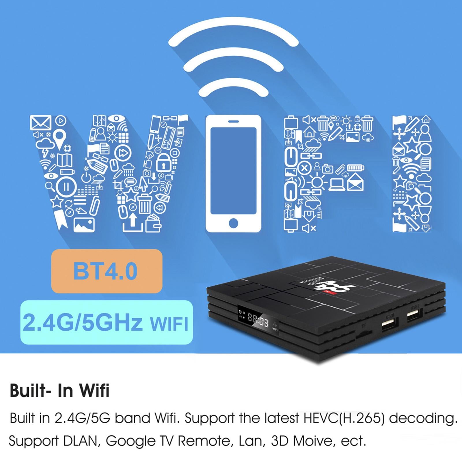 Newest M96 Android 9.0 5G Hotspot Set-Top Box  4GB 64GB uk plug