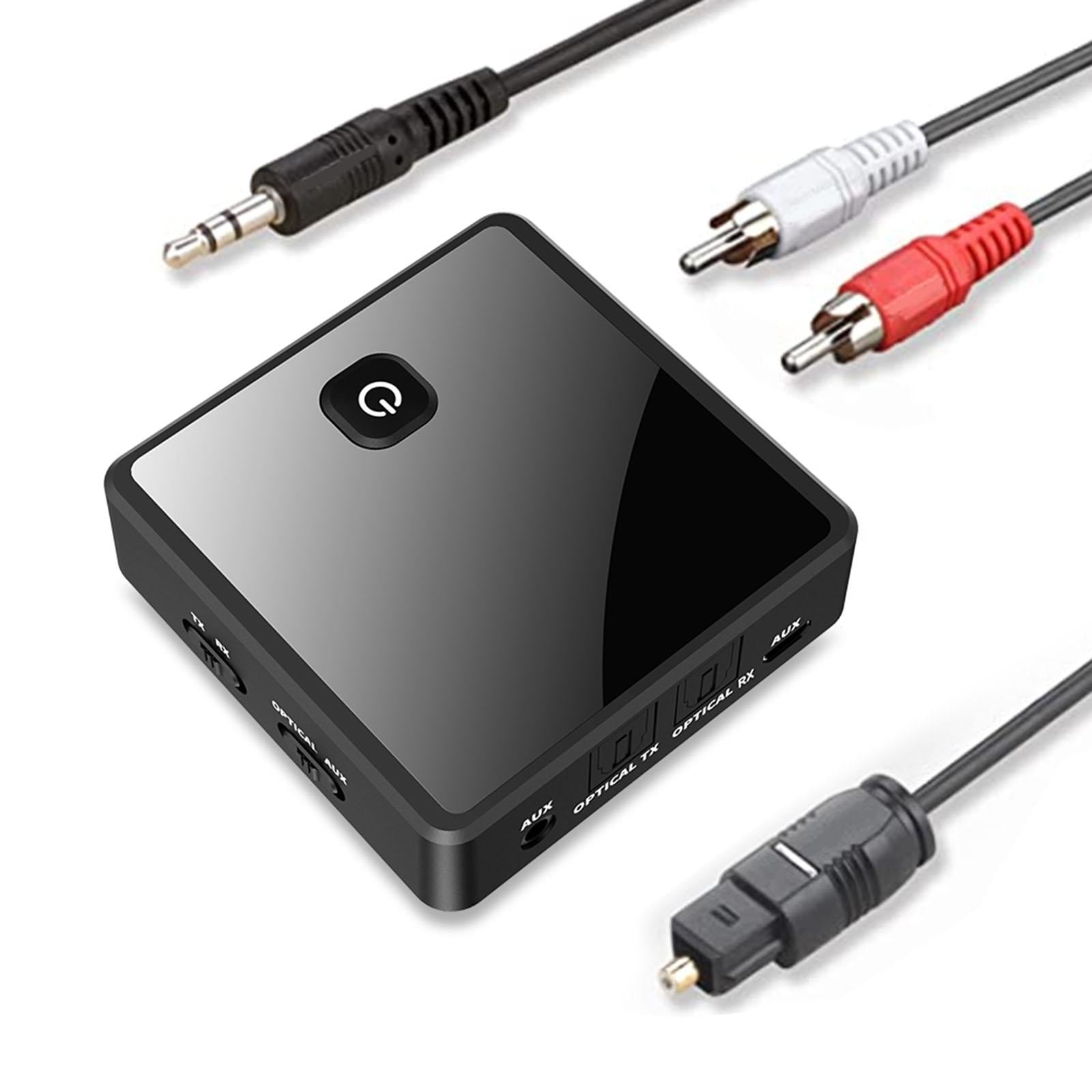 ZF-380 2in1 3.5mm RCA Bluetooth5.0 AUX Adapter Rechargeable 5Mbps for TV Car