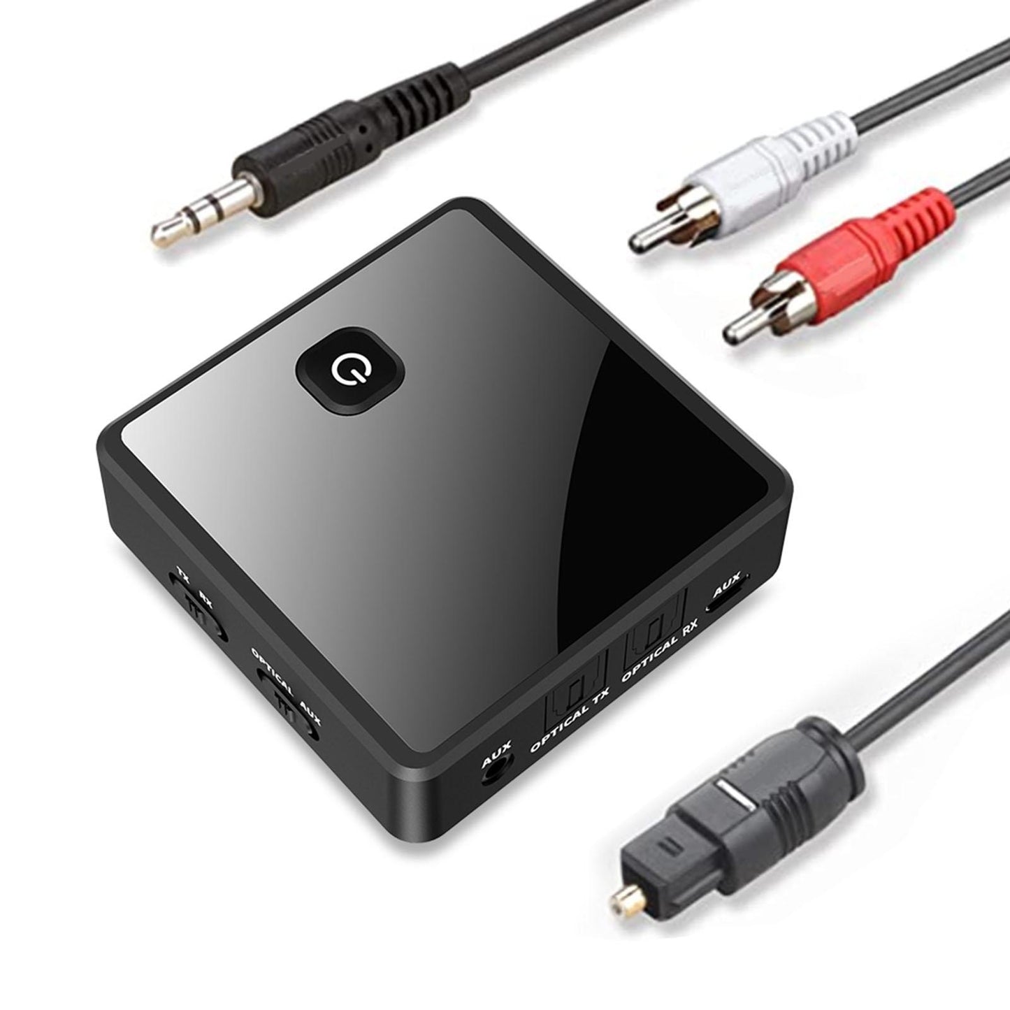 ZF-380 2in1 3.5mm RCA Bluetooth5.0 AUX Adapter Rechargeable 5Mbps for TV Car