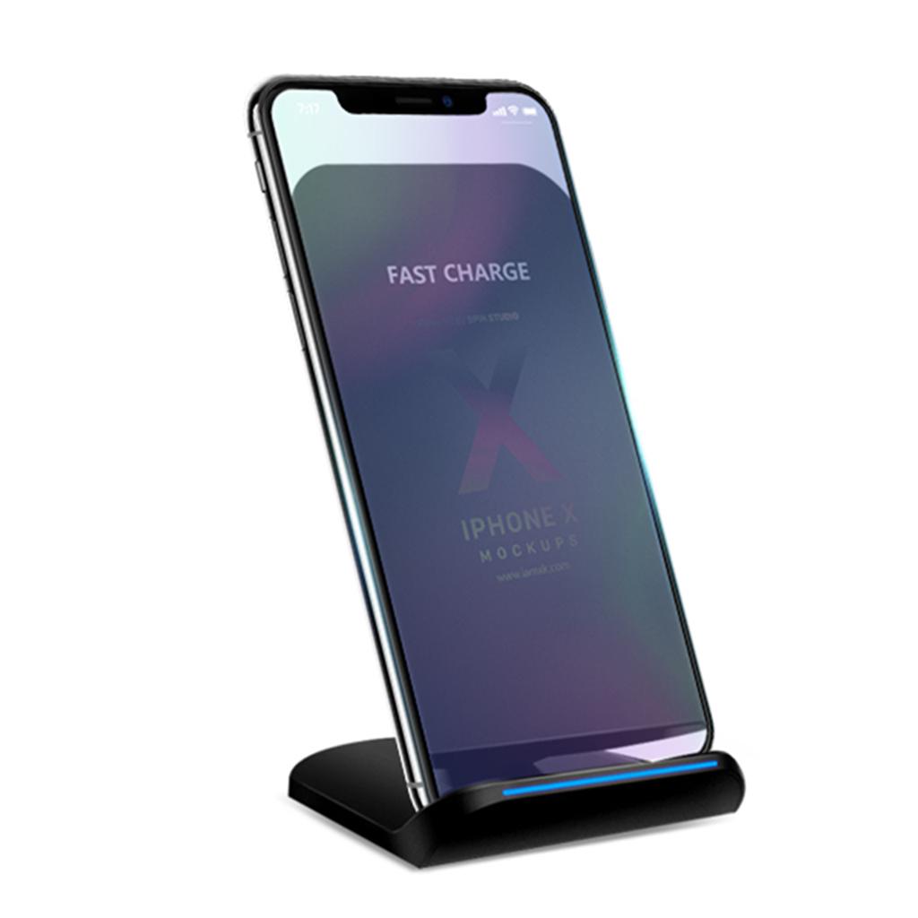 Multi-function 2Coils Wireless Charger Fast Charging Mount 10W for iPhone 8