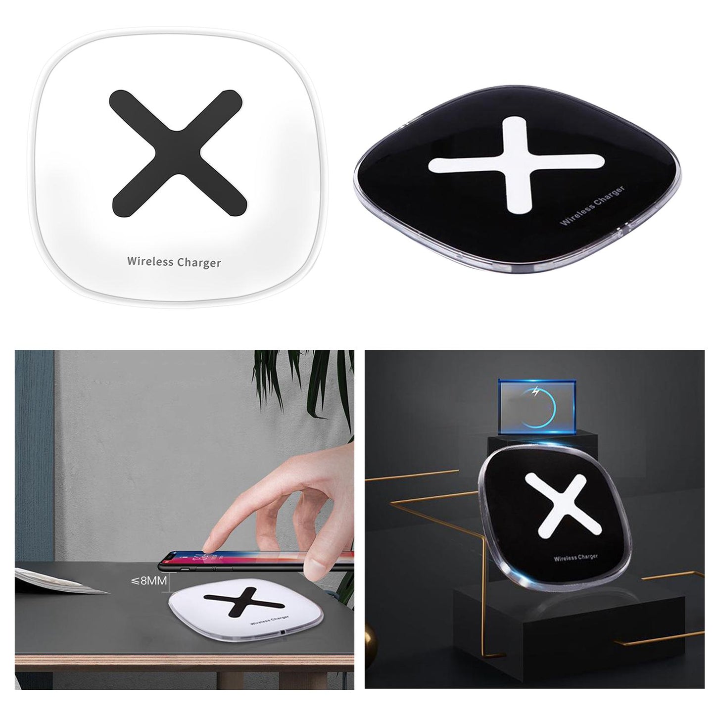 Wireless Charging Mat 9V 1000mAh for iPhone 12 12Pro Max XS MAX XS Black