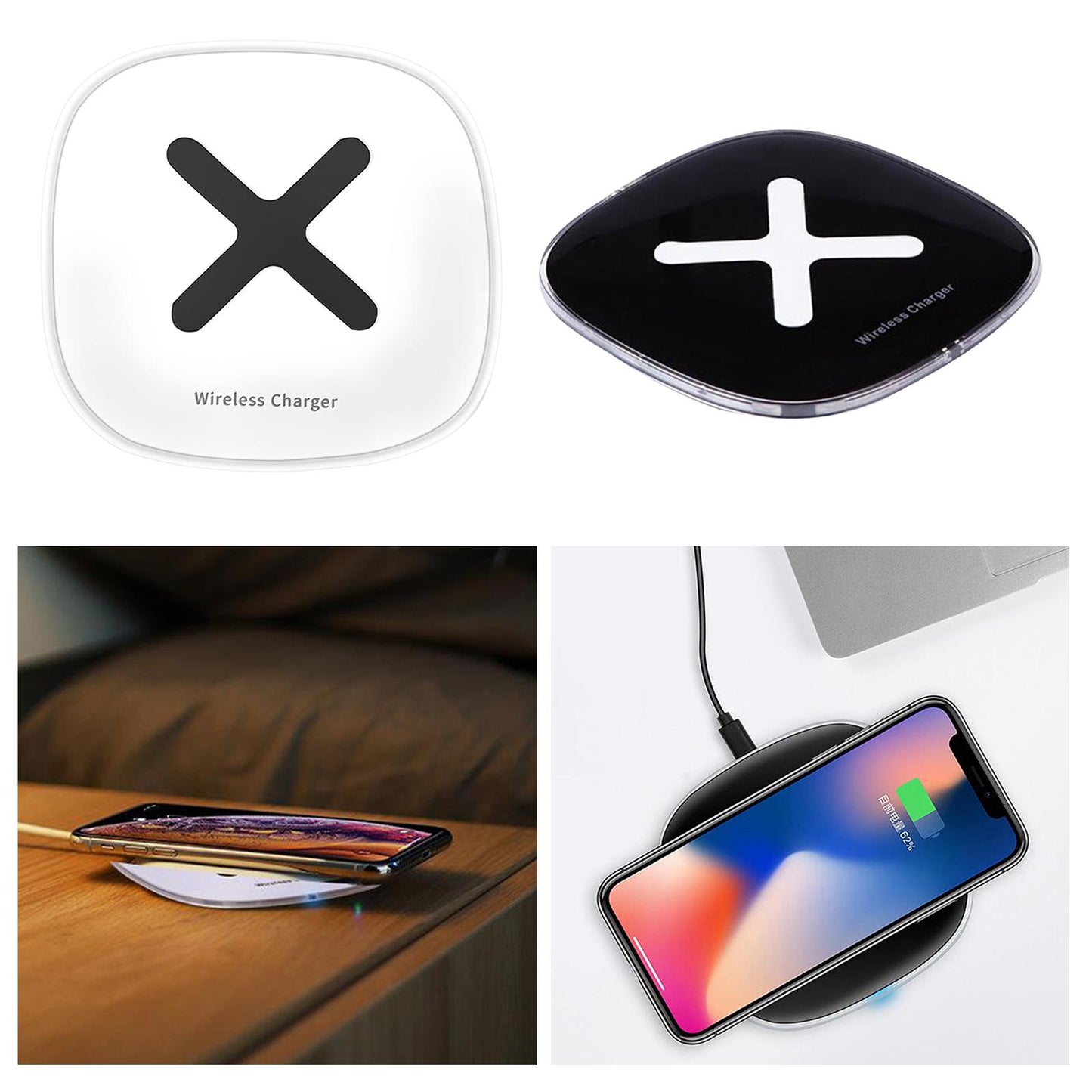 Wireless Charging Mat 9V 1000mAh for iPhone 12 12Pro Max XS MAX XS Black